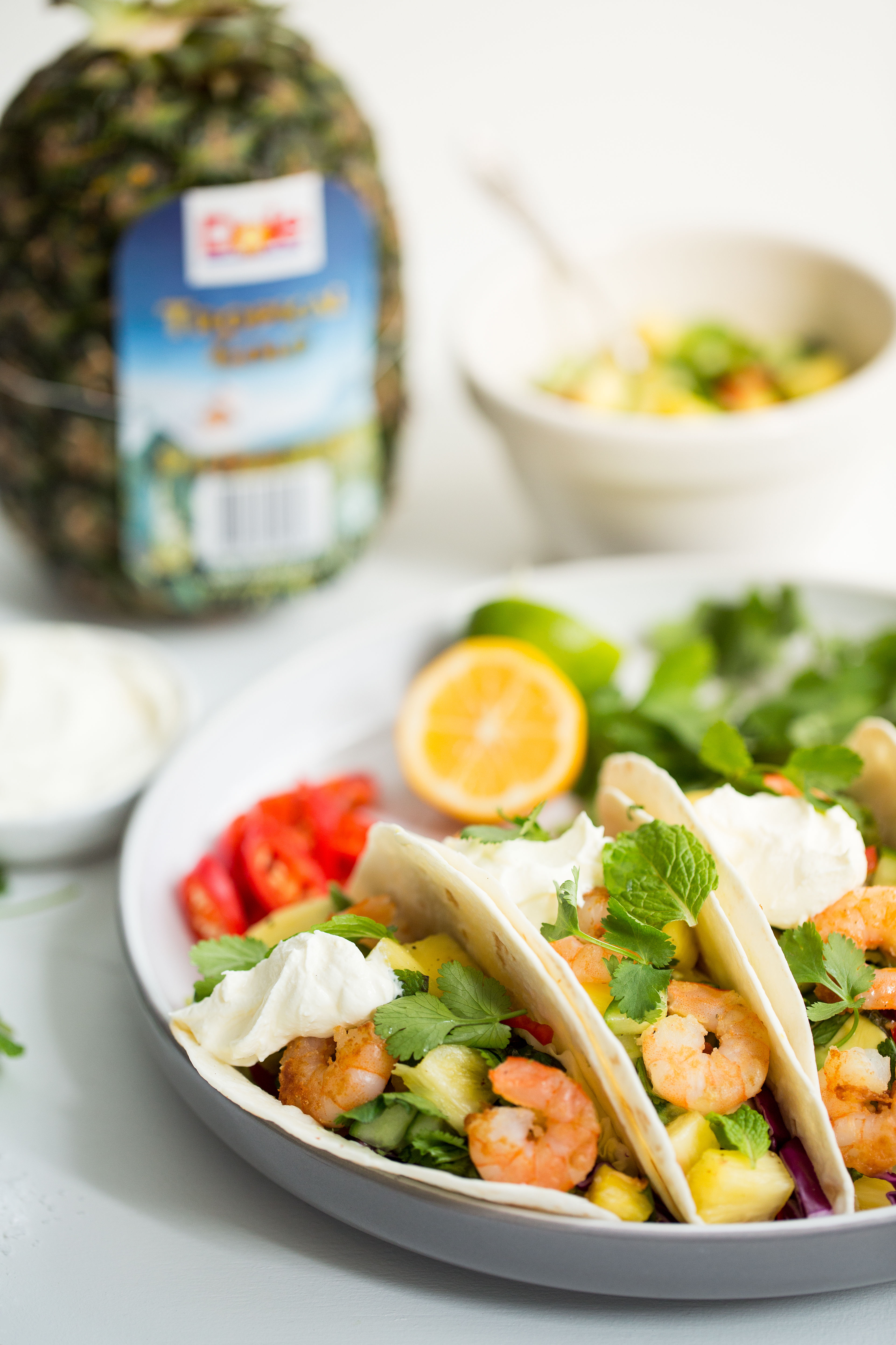 Dole NZ Prawn Tacos with Pineapple Salsa