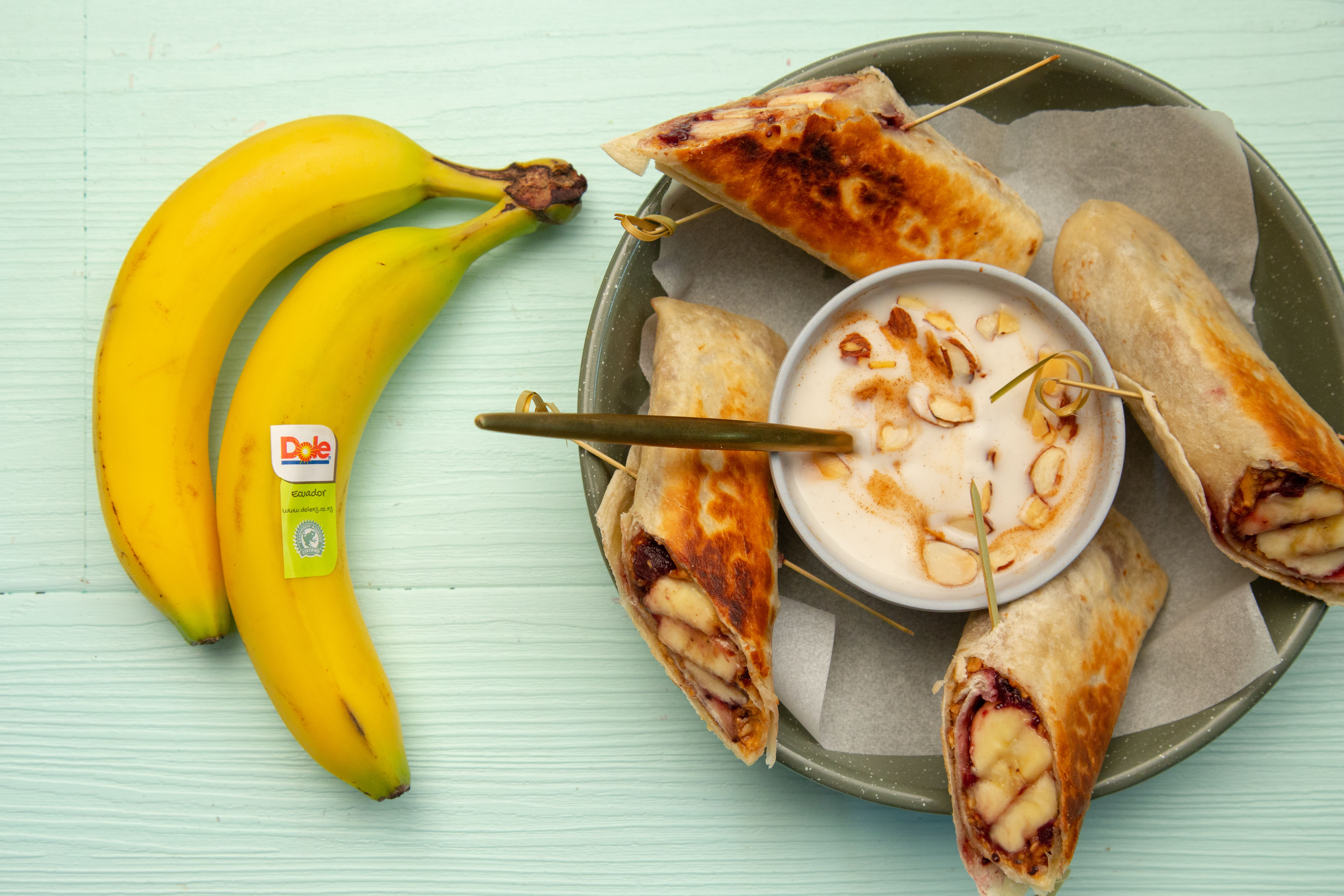 Dole NZ Banana, Peanut Butter and Jelly Wraps